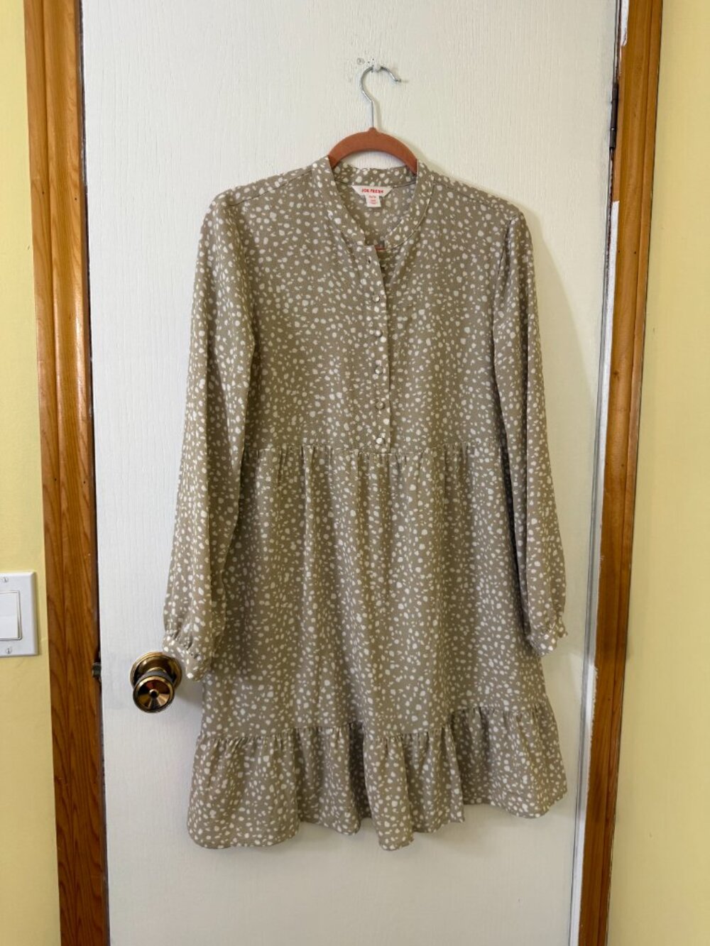 🪩 2/20 Joe Fresh Spotted Tiered Babydoll Dress Size XS/TP - Picture 3 of 4
